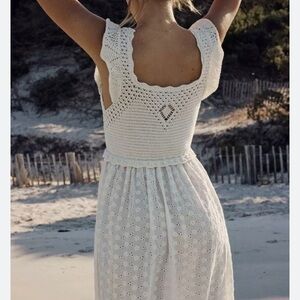 Zara Cream Backless Dress